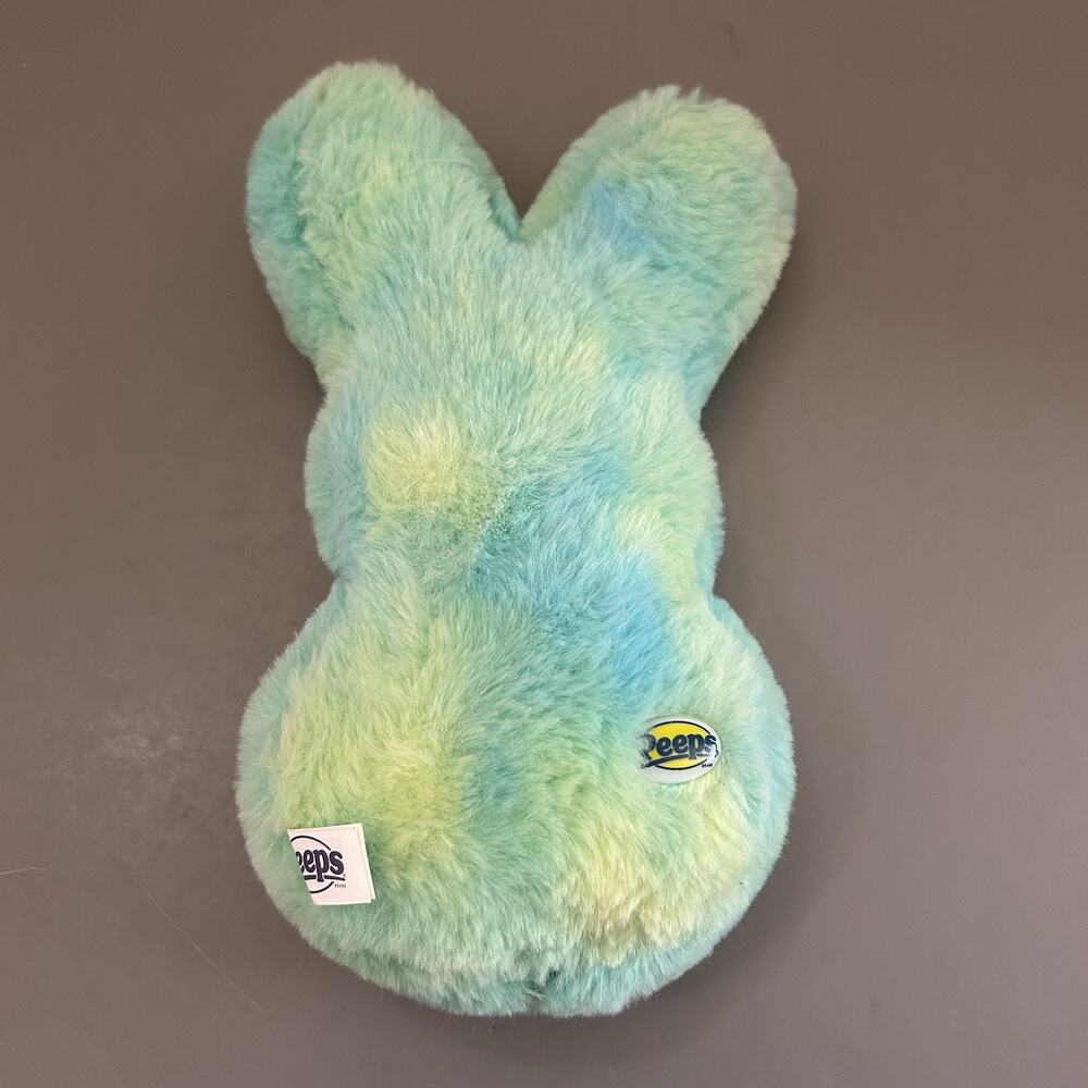 Peeps Pink and Multicolor Fuzzy Bunny Rabbit 8 Inch Plush Dan Dee Lot of 2 - Picture 4 of 12